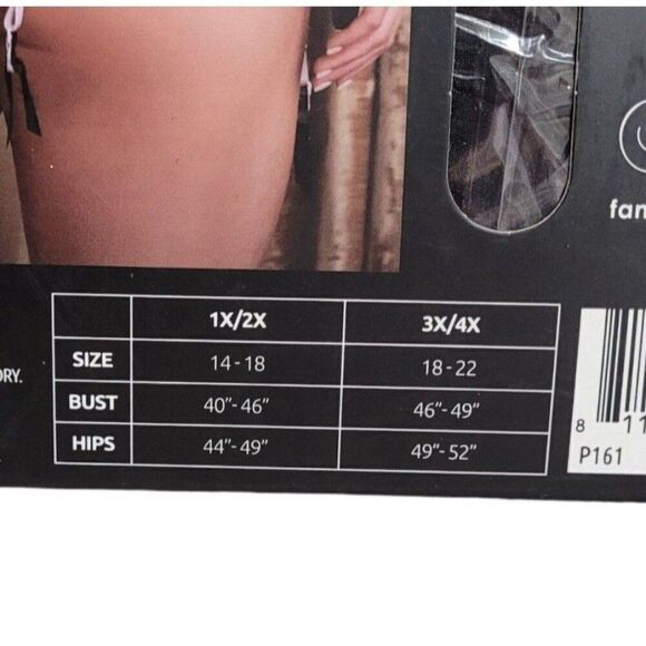 NEW Plus Size 1X/2X Fantasy Lingerie PLAY Sexy Night‎ Service Maid Costume - Picture 11 of 11